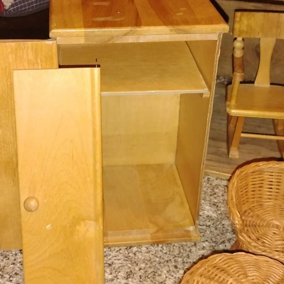 Vintage STROMBECKER Natural Wood and Wicker DOLLHOUSE Lot 14 Pieces TLC - Picture 10 of 10